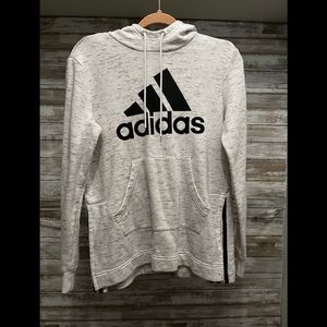 White and Black Adidas Woman’s Hoodie Small